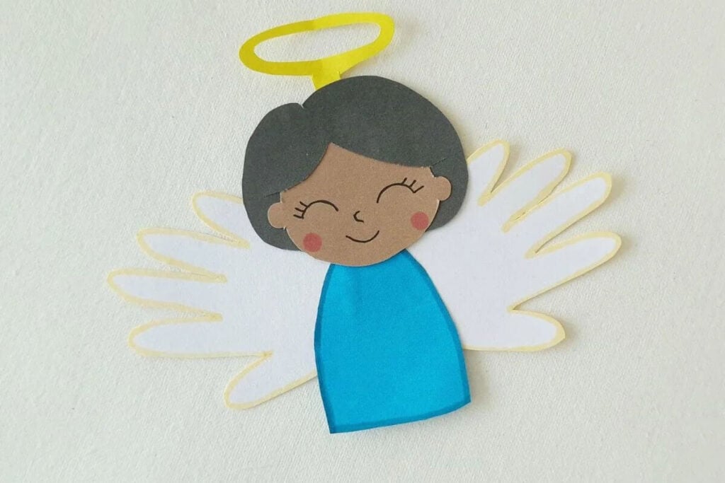 Easy Paper Handprint Angel