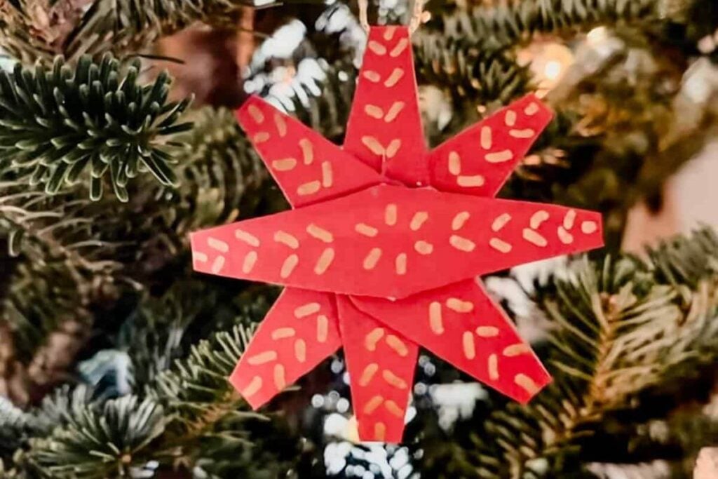Toilet Paper Roll Star Christmas Ornament by Fox Farm Home