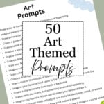 Featured image of 50 art prompts for kids.