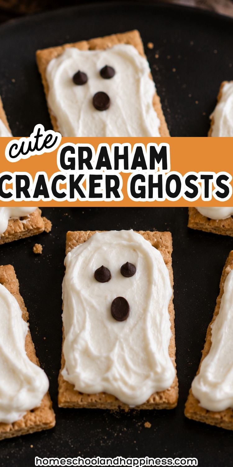 Easy No Bake Ghost Graham Crackers for Halloween