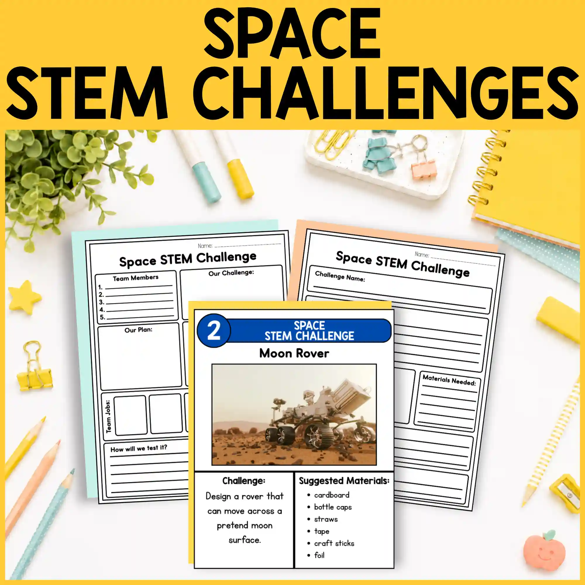 a Space STEM Challenge worksheet