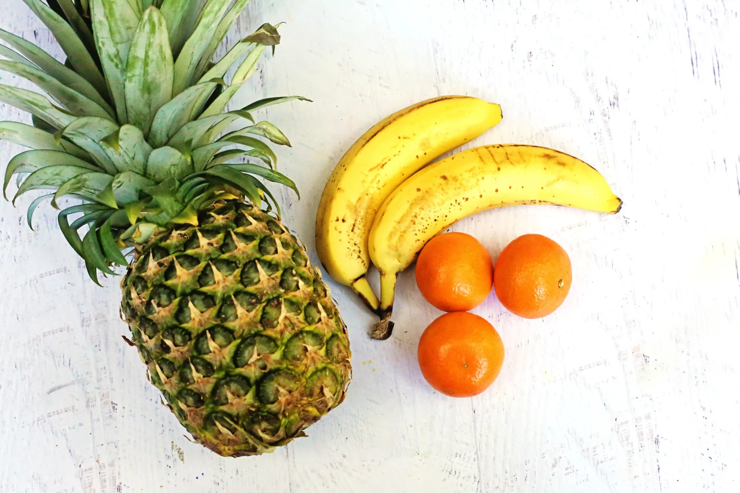 ingredients for the candy corn fruit cups