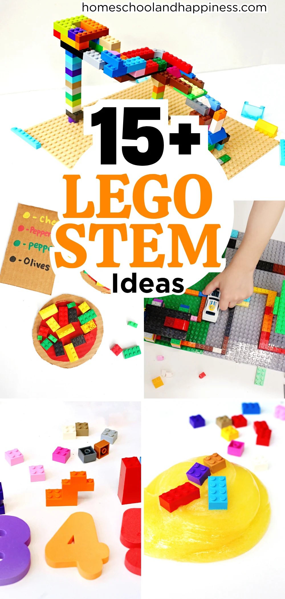 a collage of LEGO Stem Activities for Kids
