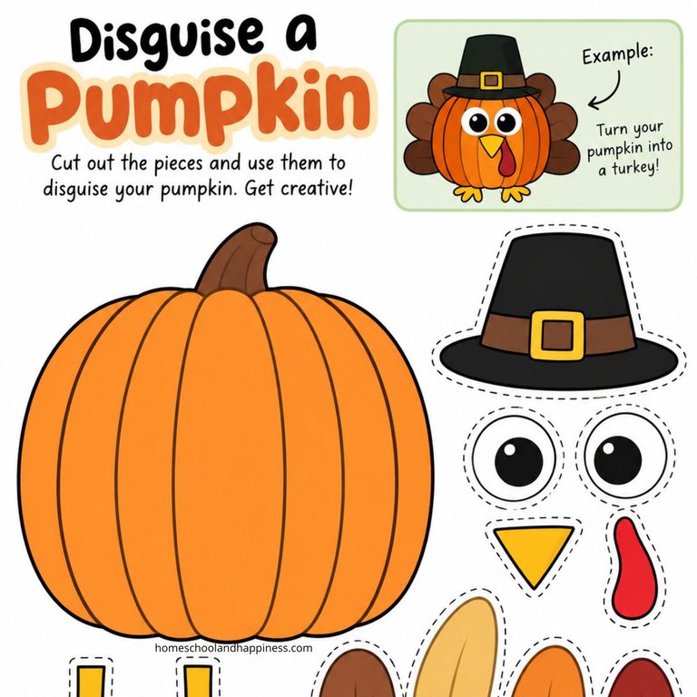 Disguise a Pumpkin Turkey Craft