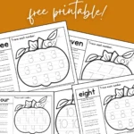 Pumpkin Tracing Numbers Worksheets