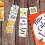 Printable Halloween Bookmarks that are colored in