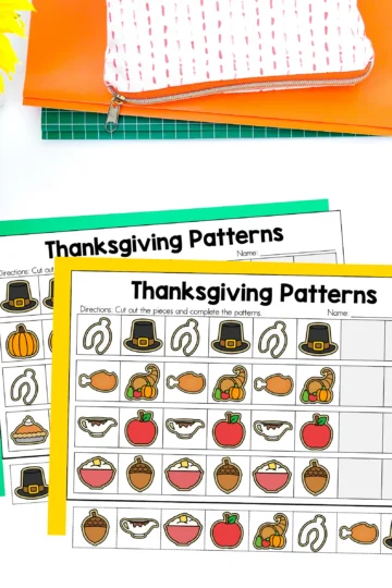 Thanksgiving Patterns Worksheets