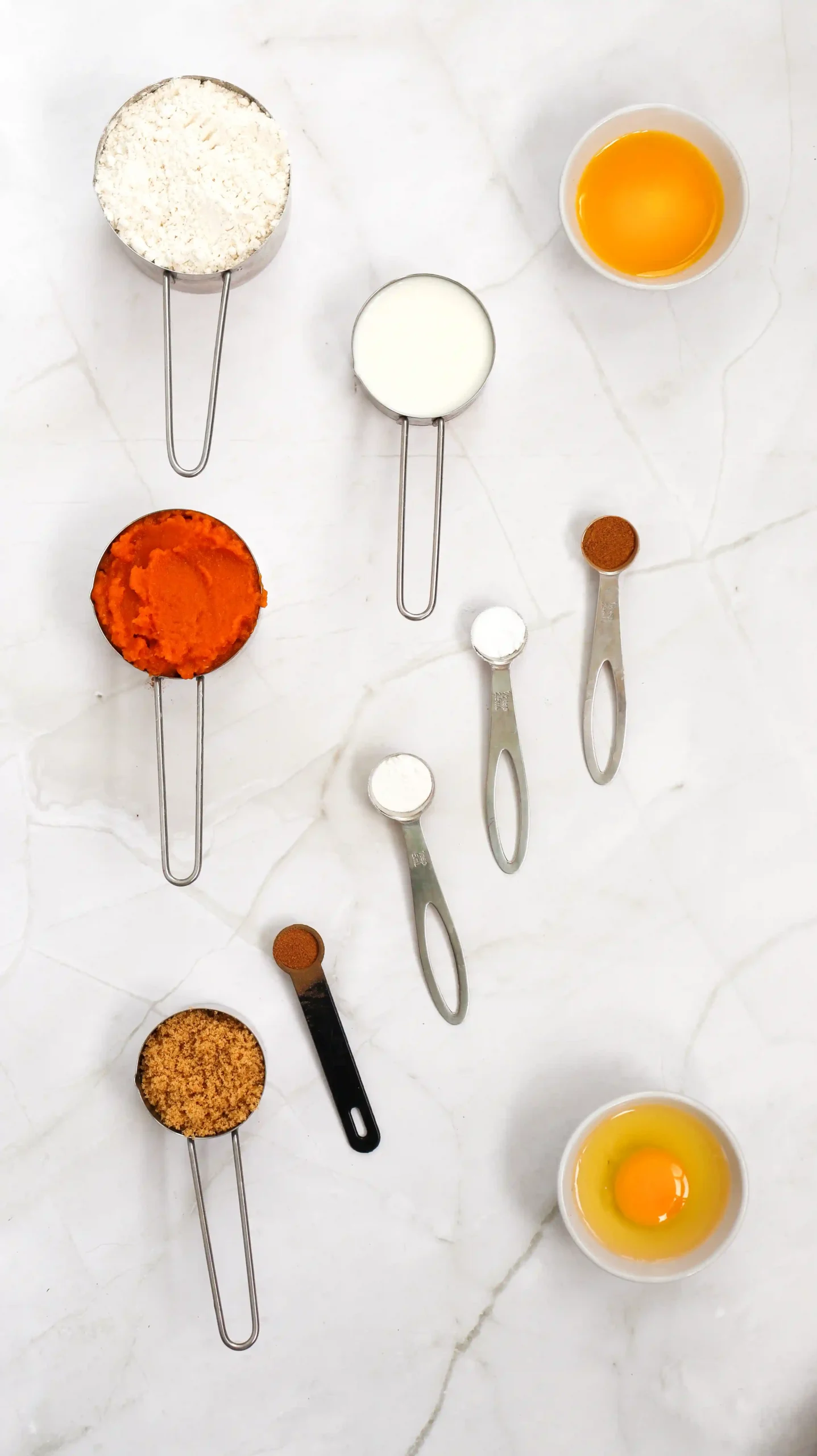 ingredients for the pumpkin pancakes